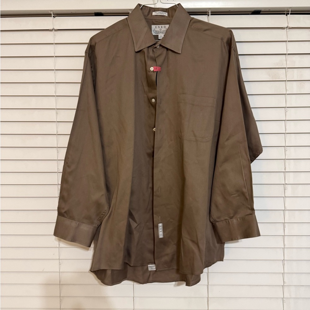 Classic Brown Dress Shirt for Men